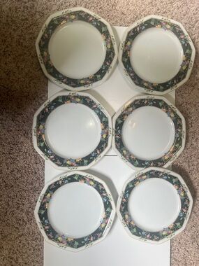 6 Vintage Christopher Stuart Y0012 Orchard Park Fine China 12 Inch Chop Platter